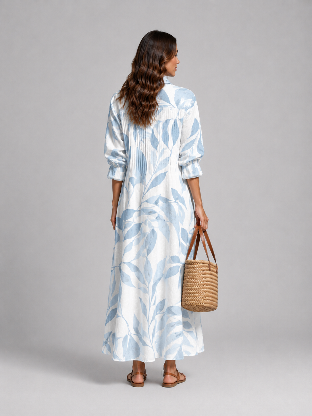 Bryony | Women's Printed Shirt Maxi Dress