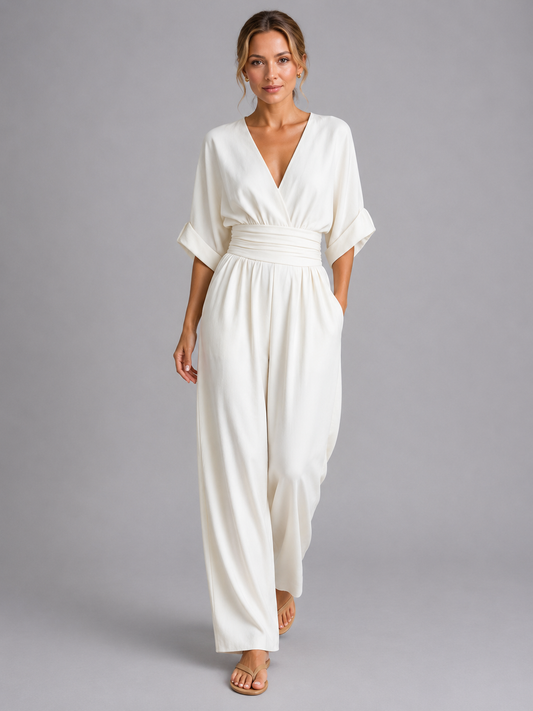 Marnie | Women's Wide-Leg Cinched Waist Jumpsuit