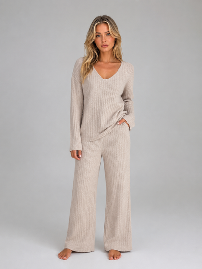 Verena | Women's Ribbed Knit Lounge Set