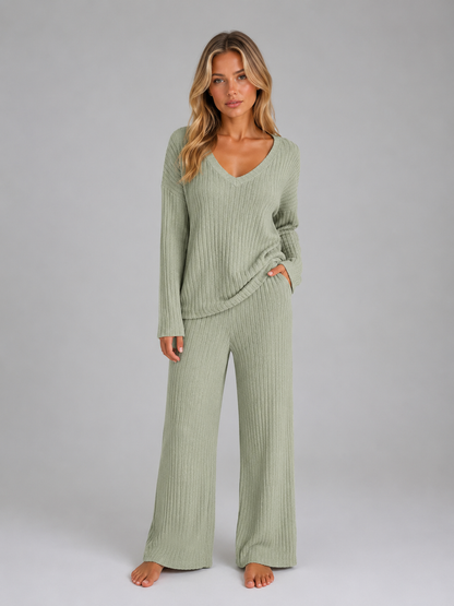 Verena | Women's Ribbed Knit Lounge Set