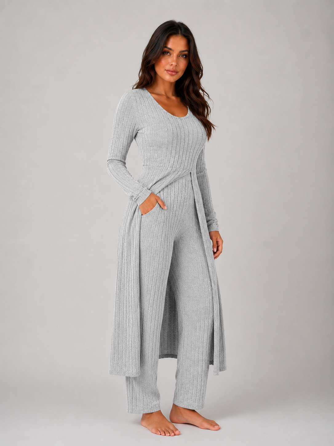 Saskia | Women's Ribbed Two-Piece Lounge Set