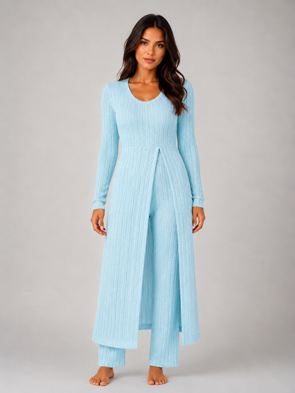 Saskia | Women's Ribbed Two-Piece Lounge Set