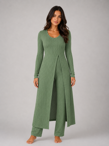 Saskia | Women's Ribbed Two-Piece Lounge Set