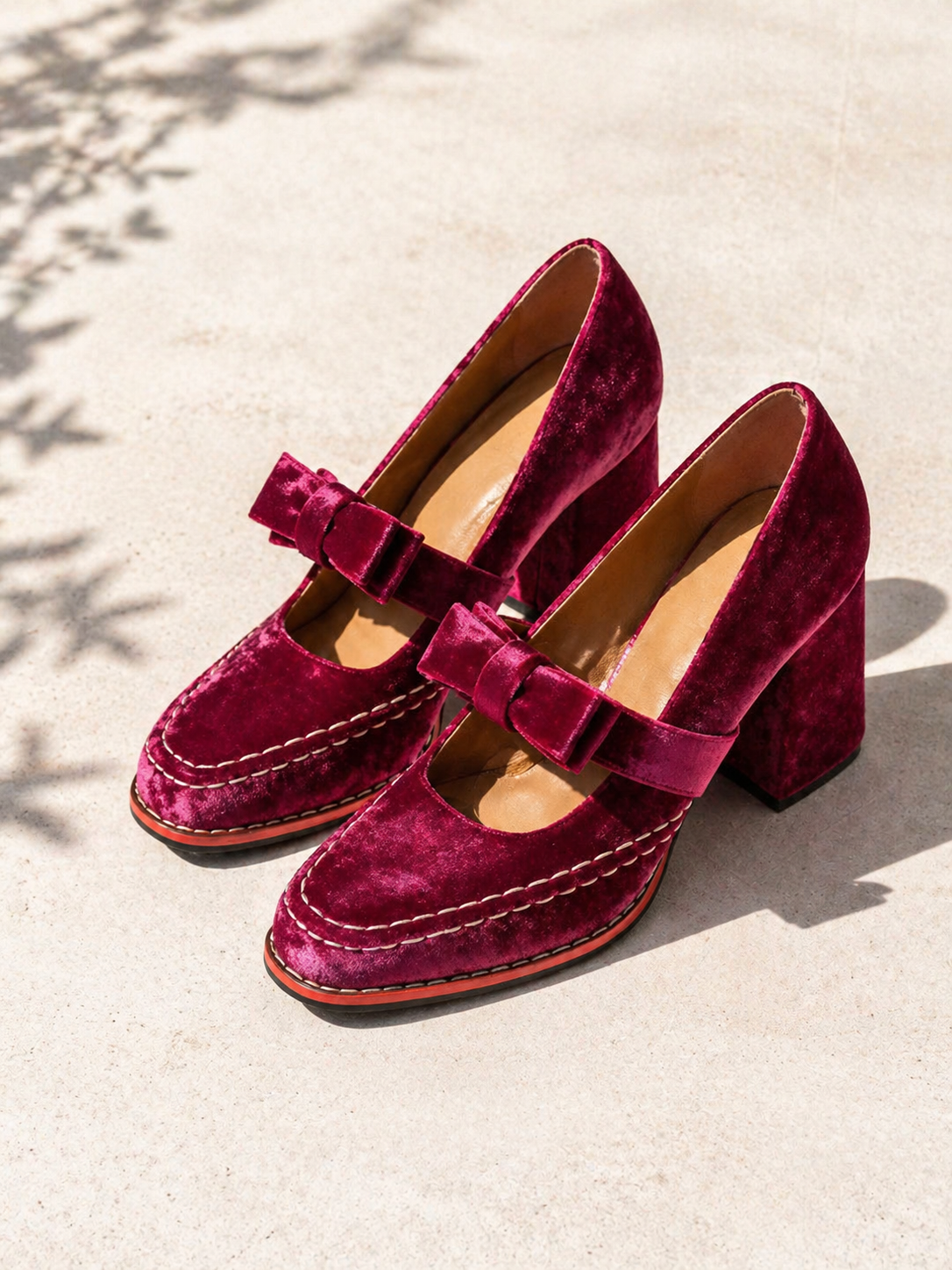 Beatrix | Women's Velvet Mary Jane Heels