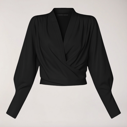 Charlotte | Women's V-Neck Puff Sleeve Blouse