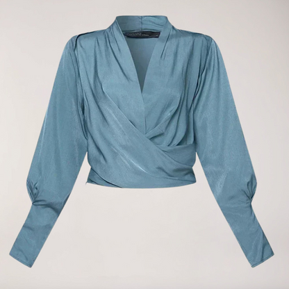 Charlotte | Women's V-Neck Puff Sleeve Blouse