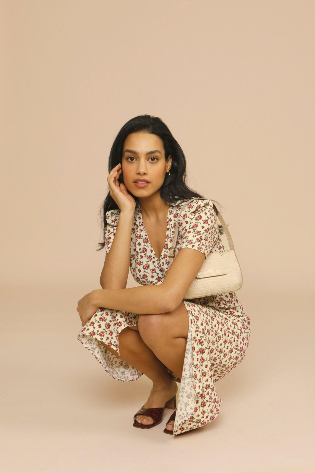 Primrose | Women's Floral V-Neck Midi Dress