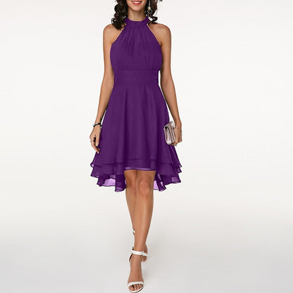 Romilly | Women's Halter Ruffle Midi Dress