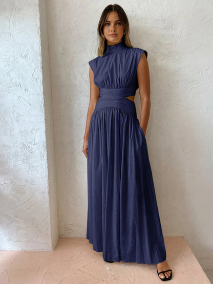 Bridget | Women's Mock Neck Maxi Dress