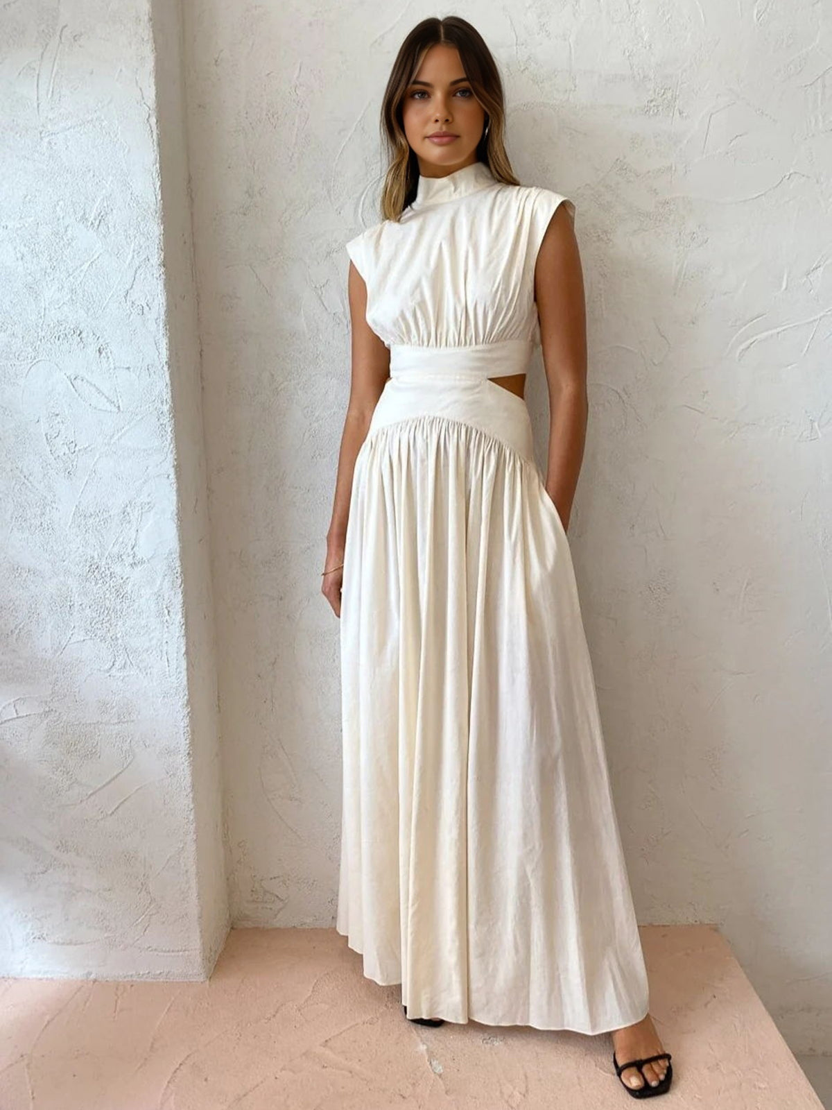 Bridget | Women's Mock Neck Maxi Dress