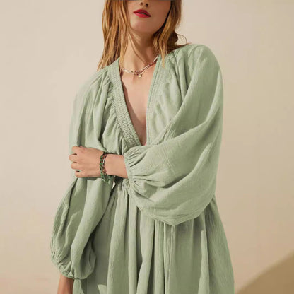 Daisy | Women's V-Neck Long Sleeve Mini Dress