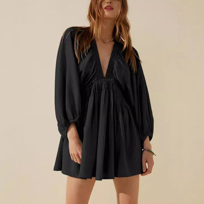 Daisy | Women's V-Neck Long Sleeve Mini Dress