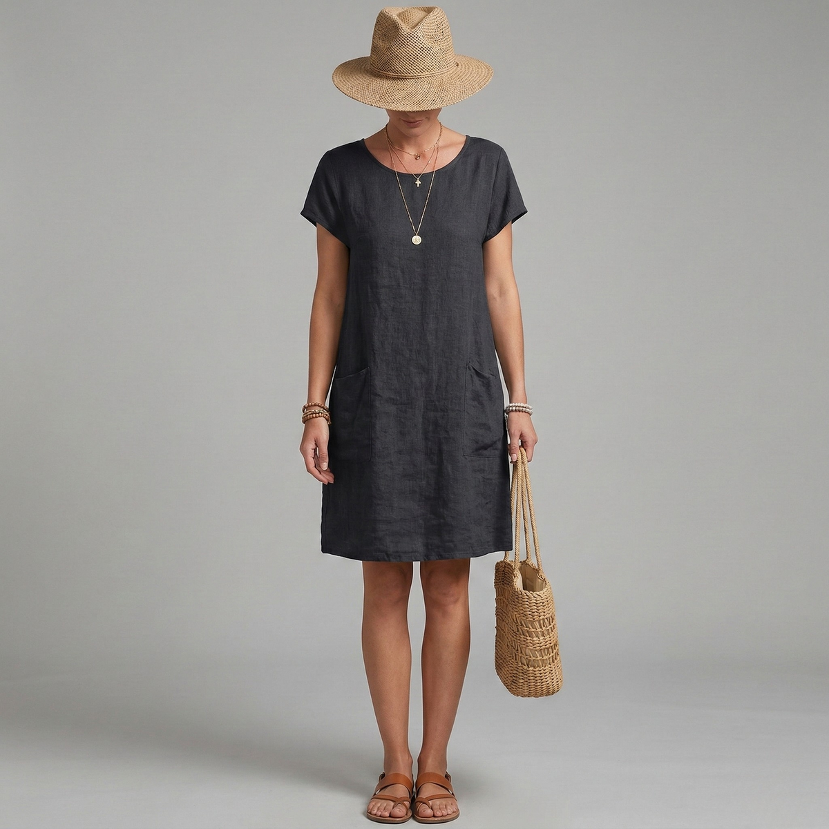 Fern | Women's Short Sleeve Pocket Mini Dress