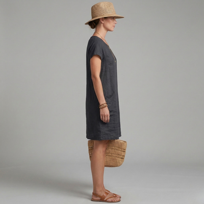 Fern | Women's Short Sleeve Pocket Mini Dress