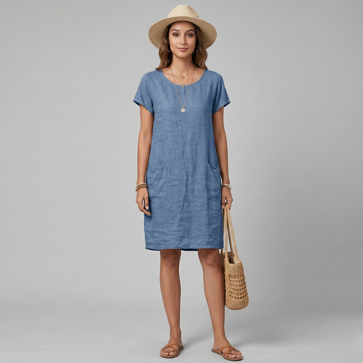 Fern | Women's Short Sleeve Pocket Mini Dress
