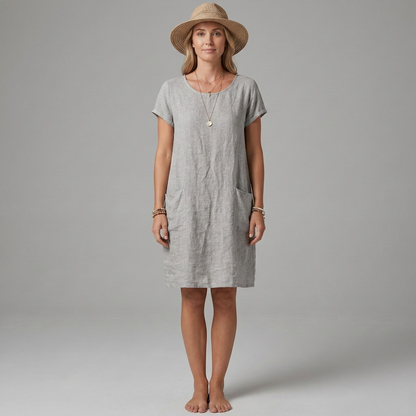 Fern | Women's Short Sleeve Pocket Mini Dress