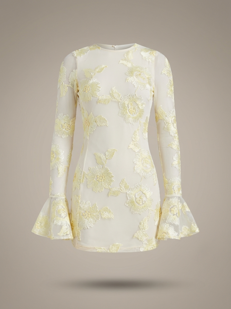 Cressida | Women's Floral Flare Sleeve Mini Dress