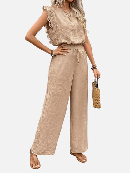 Delphine | Women's Relaxed Top and Wide Leg Trouser Set