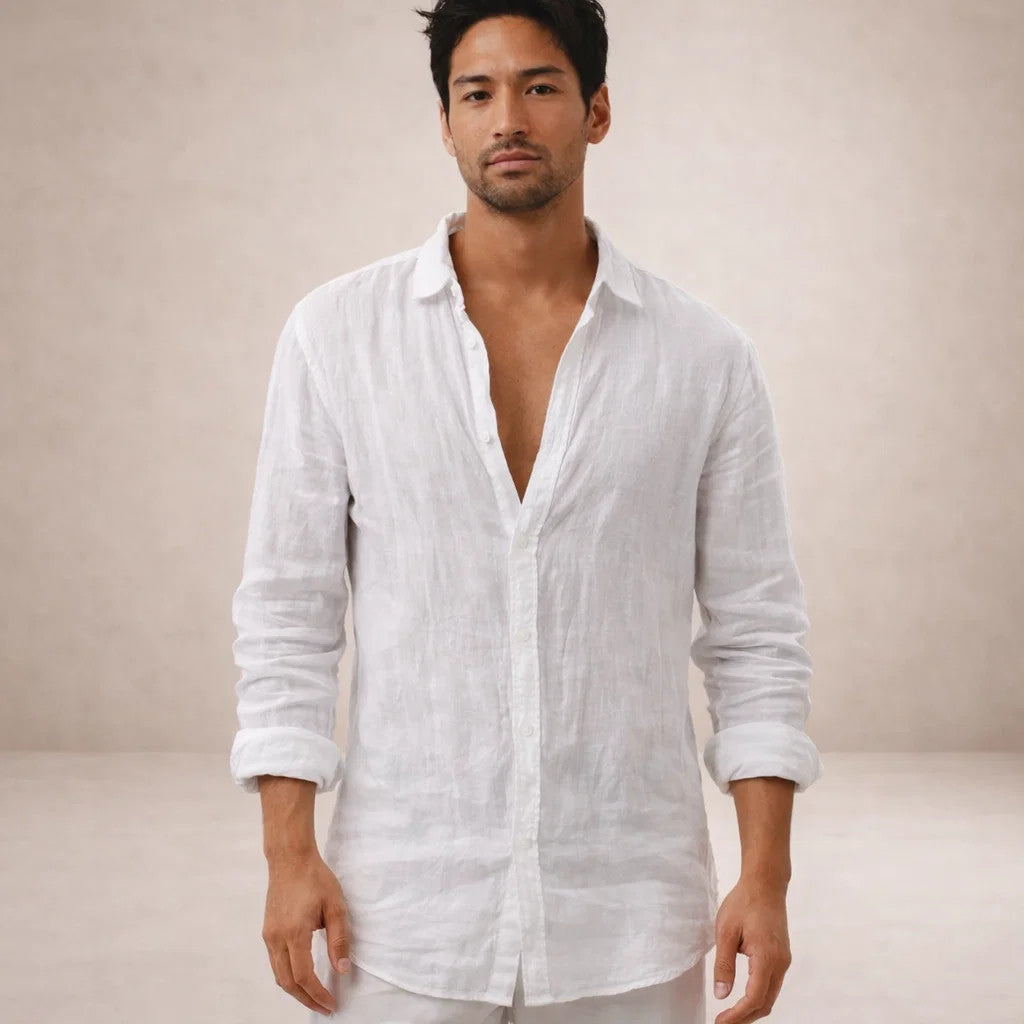 Charlie | Men's Long Sleeve Linen Shirt