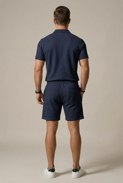 Thomas | Men's Textured Polo Two-Piece Set