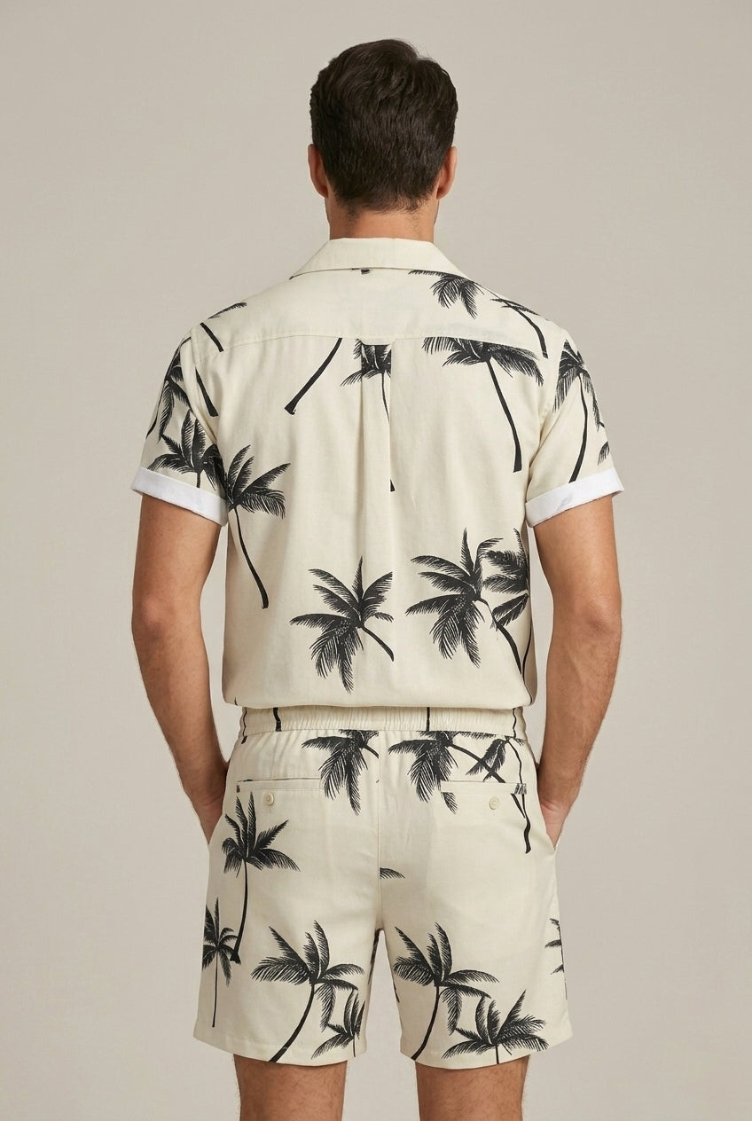 Oscar | Men's Palm Print Two-Piece Set
