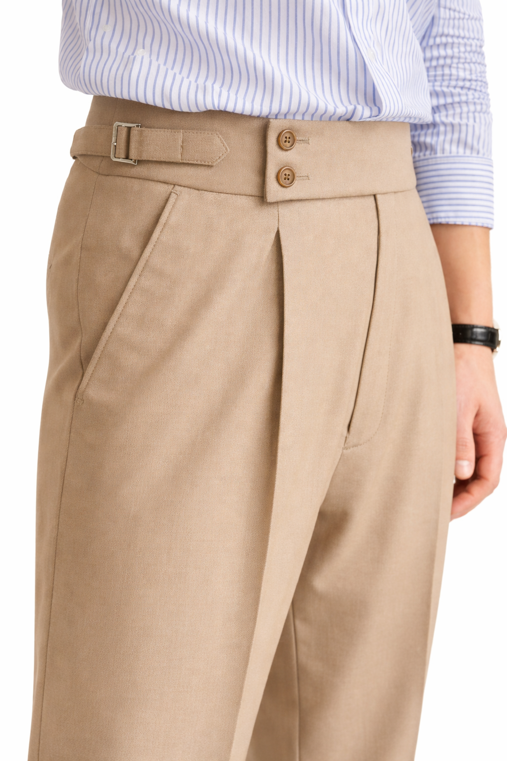 Frederick | Men's High Waist Straight Leg Trousers