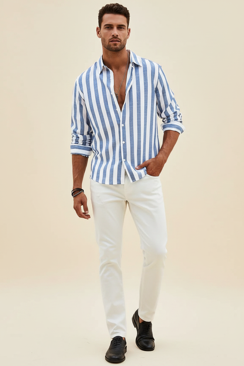 Blue Striped Shirt