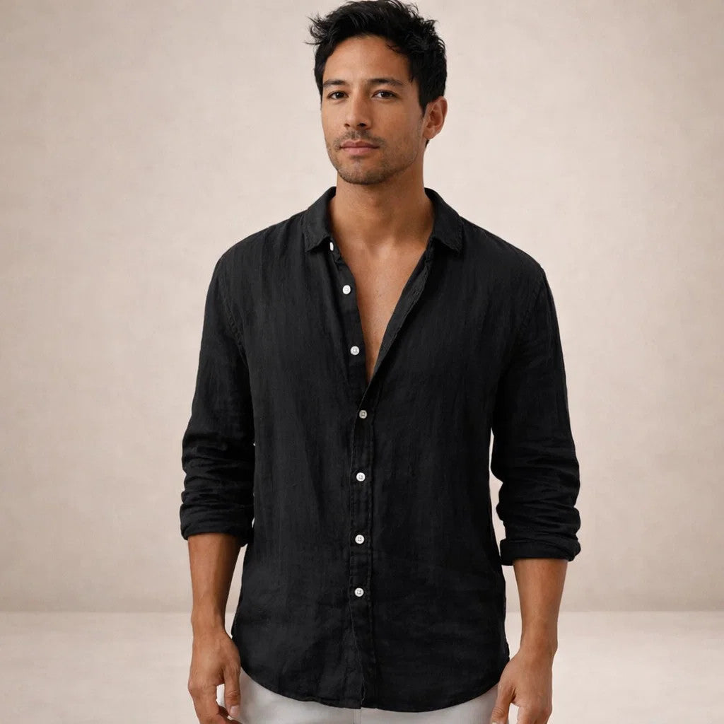 Charlie | Men's Long Sleeve Linen Shirt