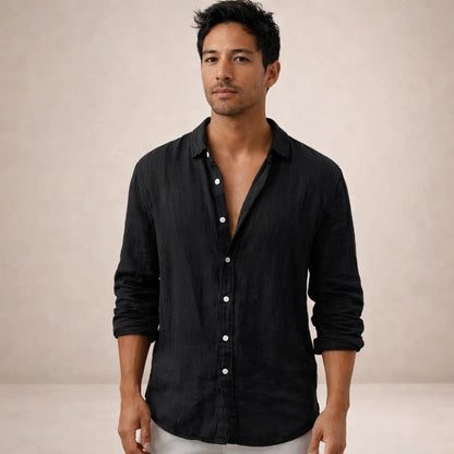 Charlie | Men's Long Sleeve Linen Shirt