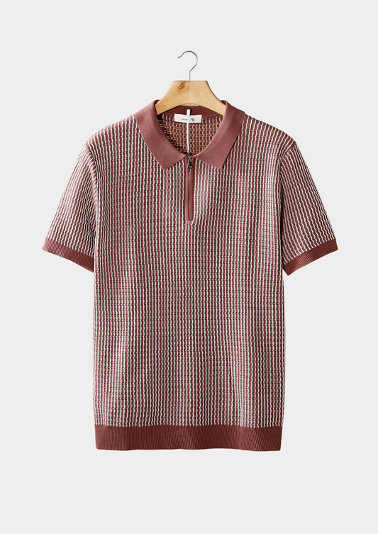 Everton | Men's Textured Zip Polo