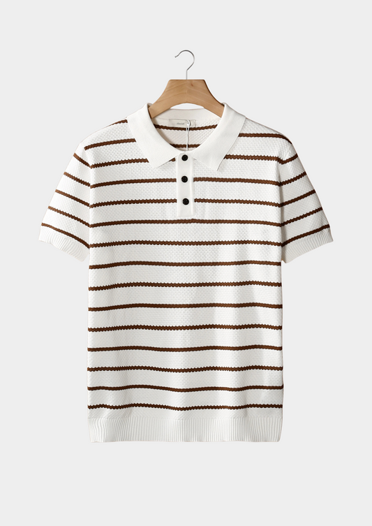 Templeton | Men's Striped Textured Polo