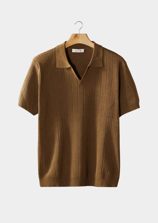 Prescott | Men's Open Collar Ribbed Polo