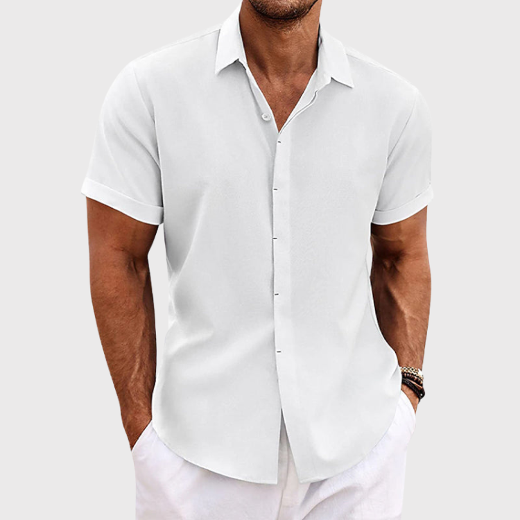 Samuel | Men's Short Sleeve Linen Shirt