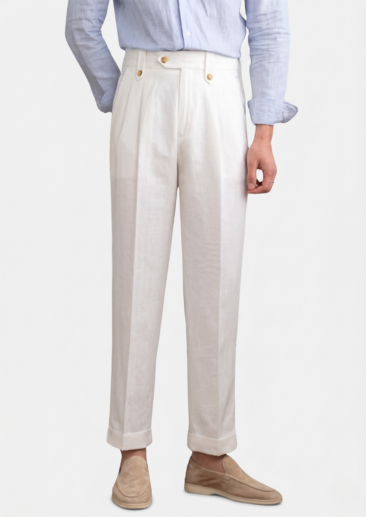 Emory | Men's Pleated Coastal Trousers