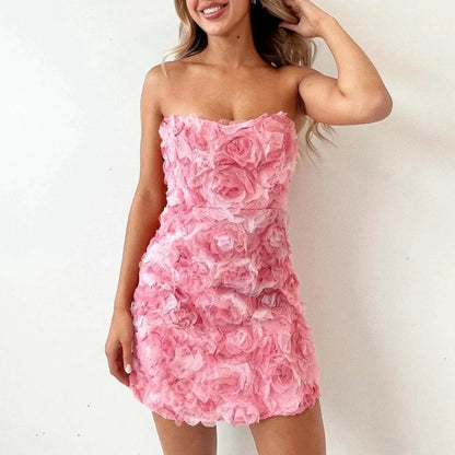 Elizabeth | Women's Strapless Floral Maxi Dress