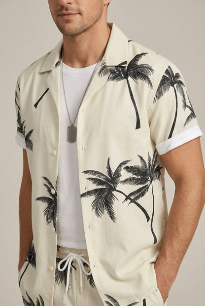 Oscar | Men's Palm Print Two-Piece Set