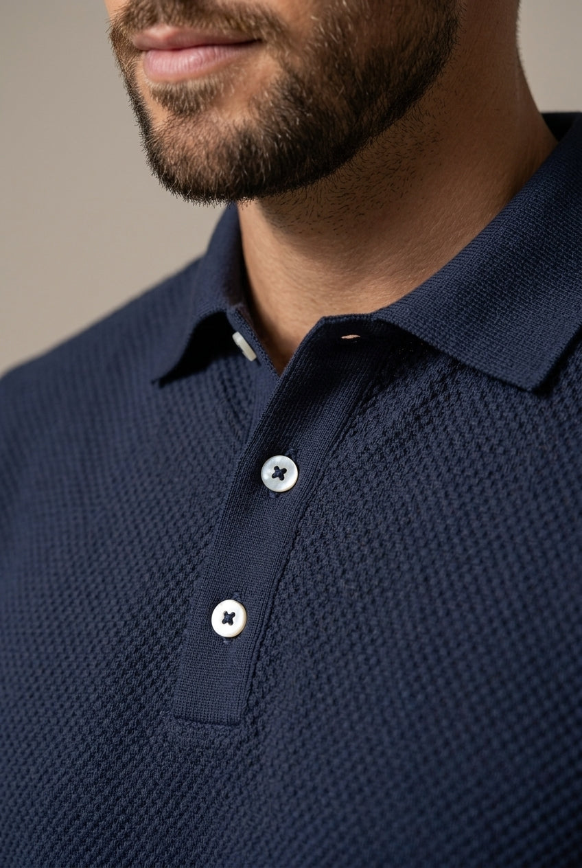 Thomas | Men's Textured Polo Two-Piece Set