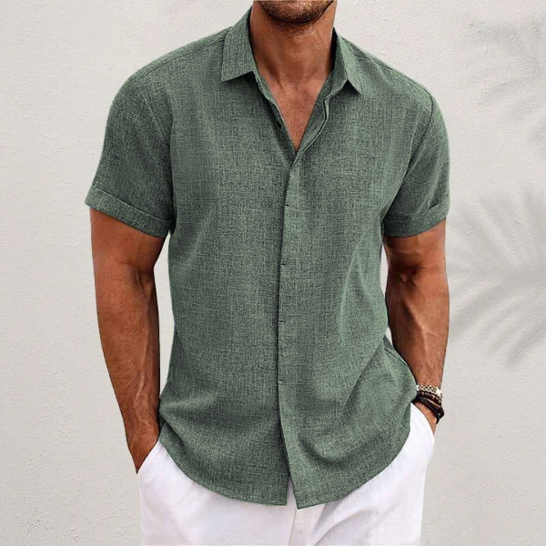Samuel | Men's Short Sleeve Linen Shirt