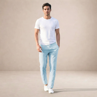 Albert | Men's Straight Leg Linen Trousers