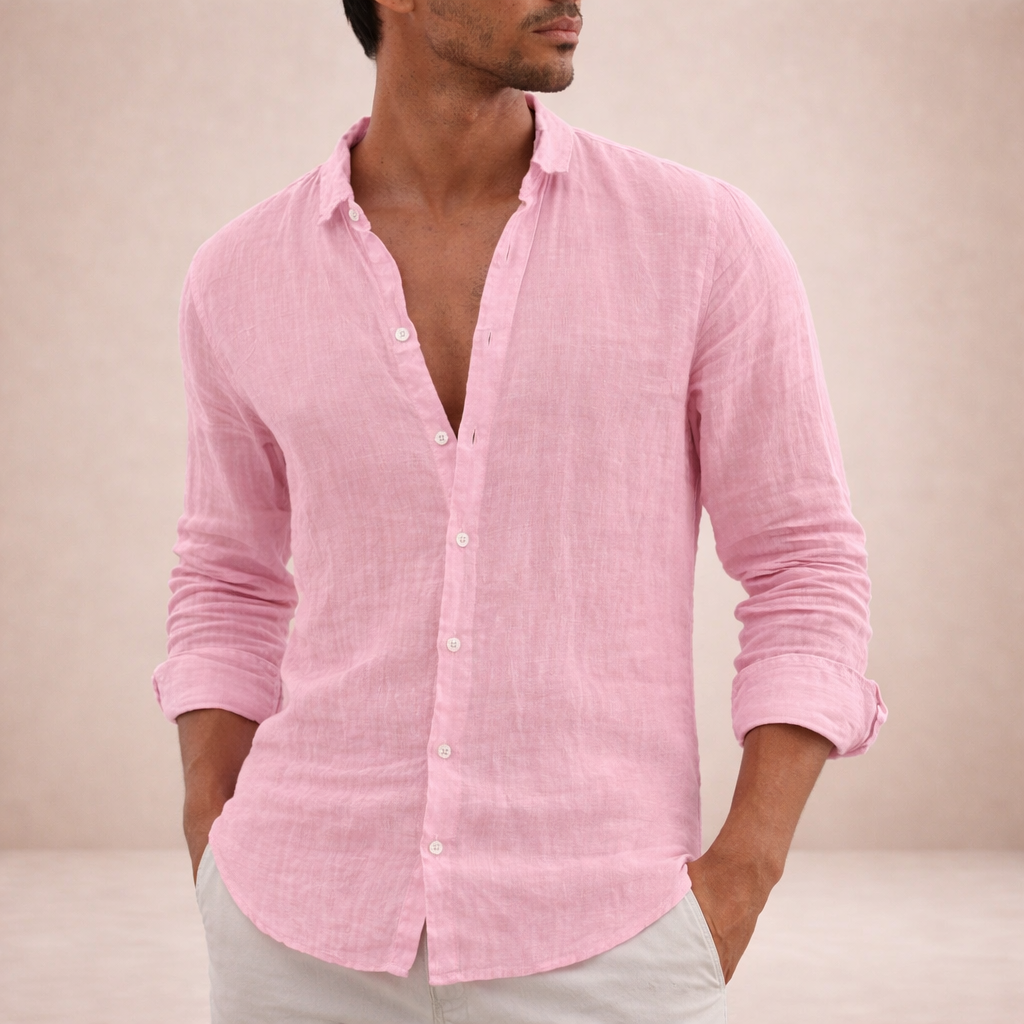 Charlie | Men's Long Sleeve Linen Shirt