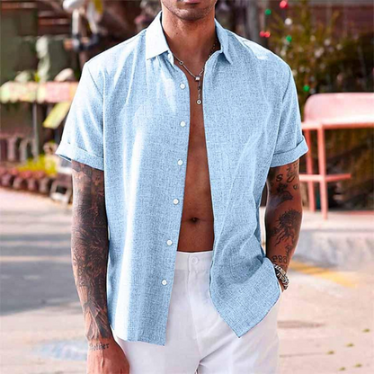 Samuel | Men's Short Sleeve Linen Shirt