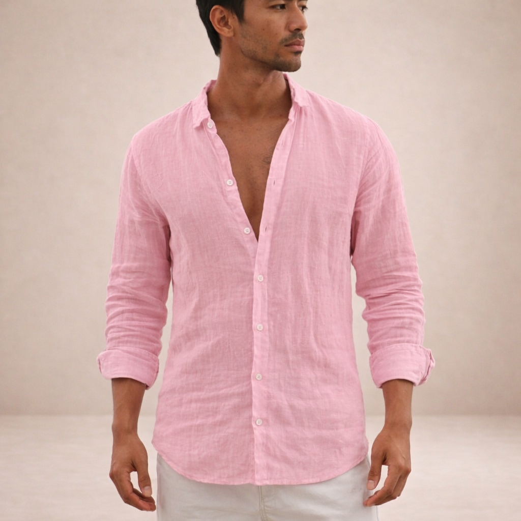 Charlie | Men's Long Sleeve Linen Shirt