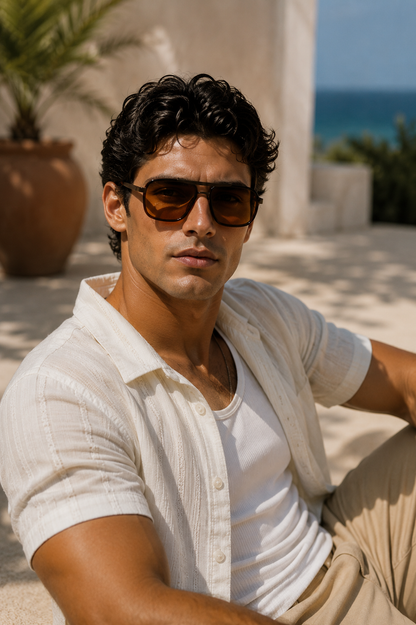 Harvey | Men's Square Stainless Steel Sunglasses