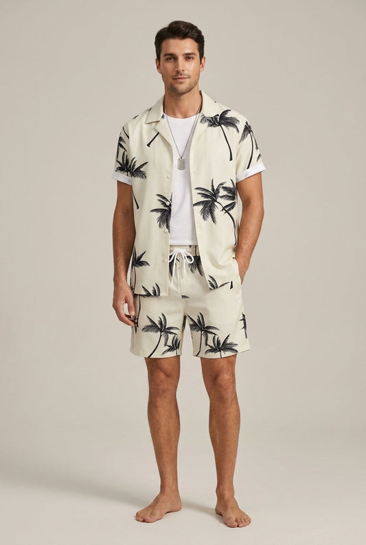 Oscar | Men's Palm Print Two-Piece Set
