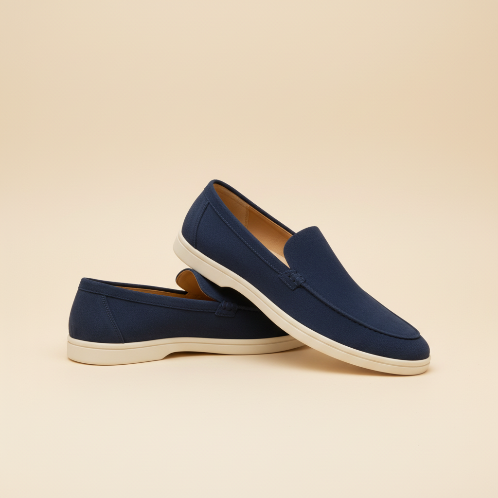 Marineblauw loafer