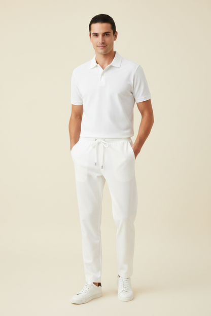 Men's Casual Two Piece Set – White