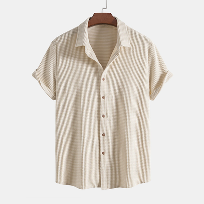 Rory | Men's Open Collar Two-Piece Shorts Set