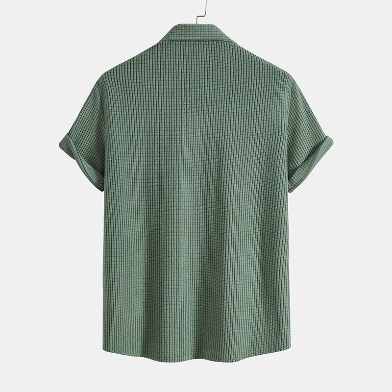Rory | Men's Open Collar Two-Piece Shorts Set