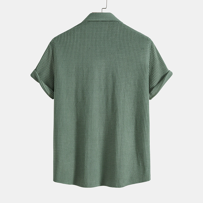 Rory | Men's Open Collar Two-Piece Shorts Set