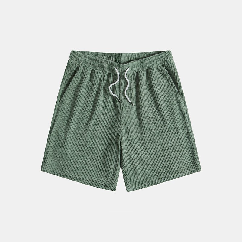 Rory | Men's Open Collar Two-Piece Shorts Set